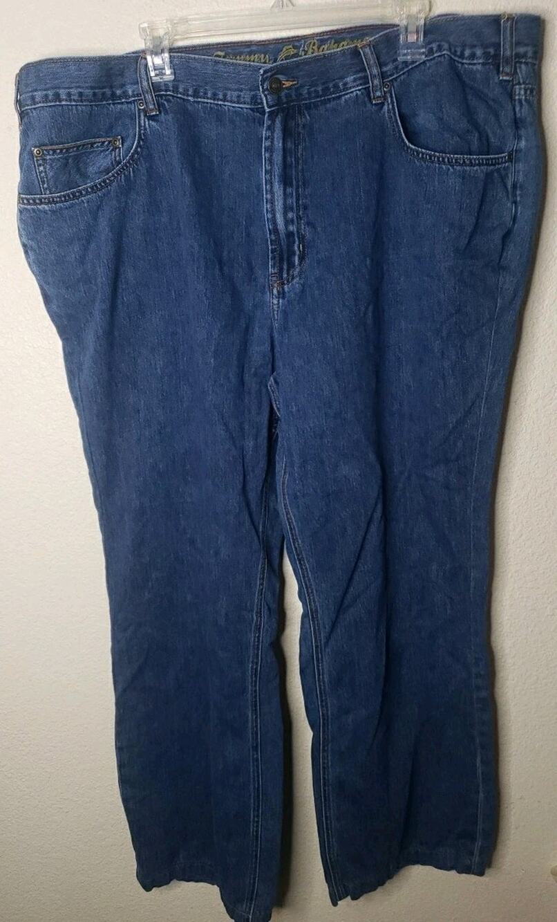 Tommy Bahama Classic Men Palms Straight Leg Jeans 46x34 Tencel Blend